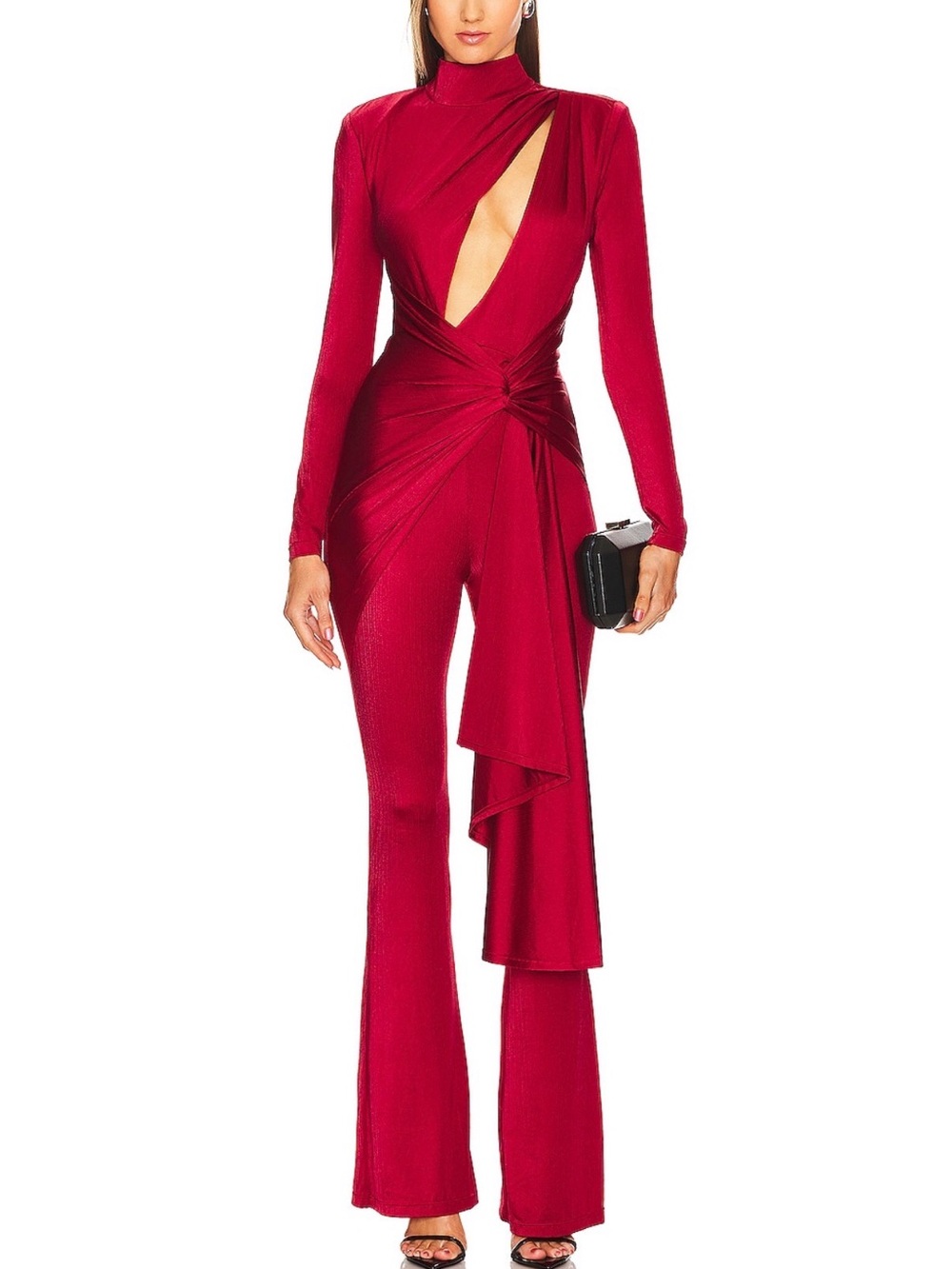 Michael Costello x Revolve Monroe Jumpsuit in Red